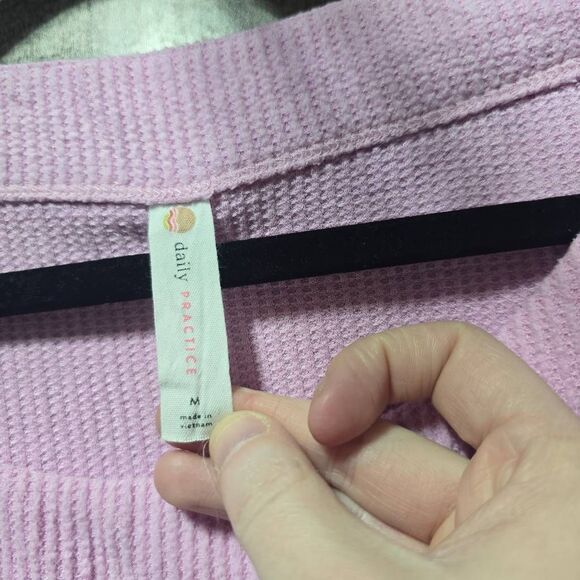 Daily Practice by Anthropologie Big Sky Boatneck Pullover Sweatshirt Pink - Picture 3 of 6